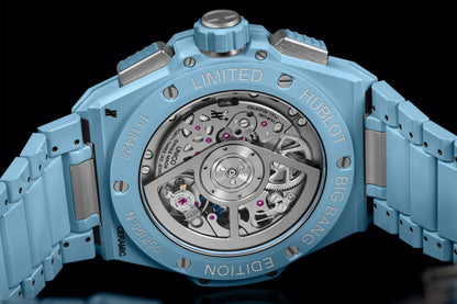 HB Big Bang INTEGRATED SKY BLUE CERAMIC Ref# 451.EX.5120.EX