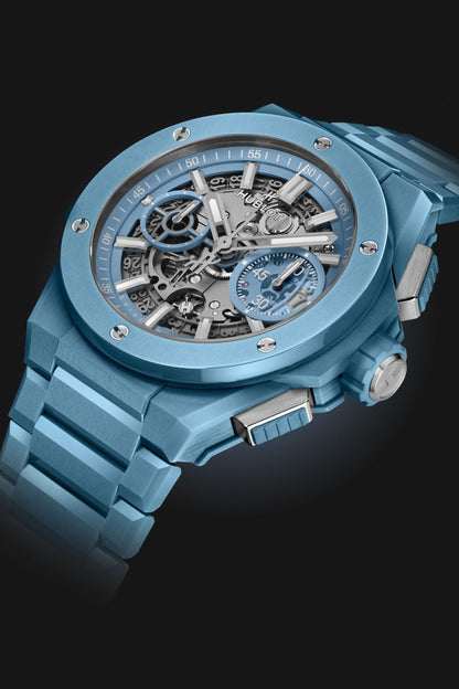 HB Big Bang INTEGRATED SKY BLUE CERAMIC Ref# 451.EX.5120.EX