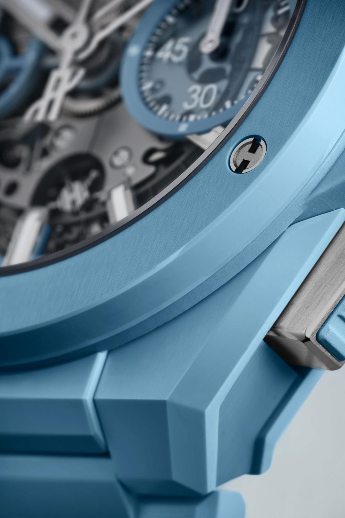 HB Big Bang INTEGRATED SKY BLUE CERAMIC Ref# 451.EX.5120.EX