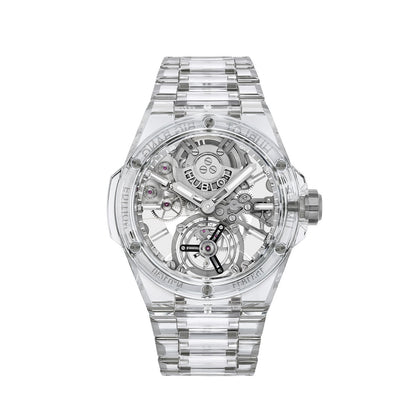 HB Big Bang INTEGRATED TOURBILLON FULL SAPPHIRE Ref# 455.JX.0120.JX