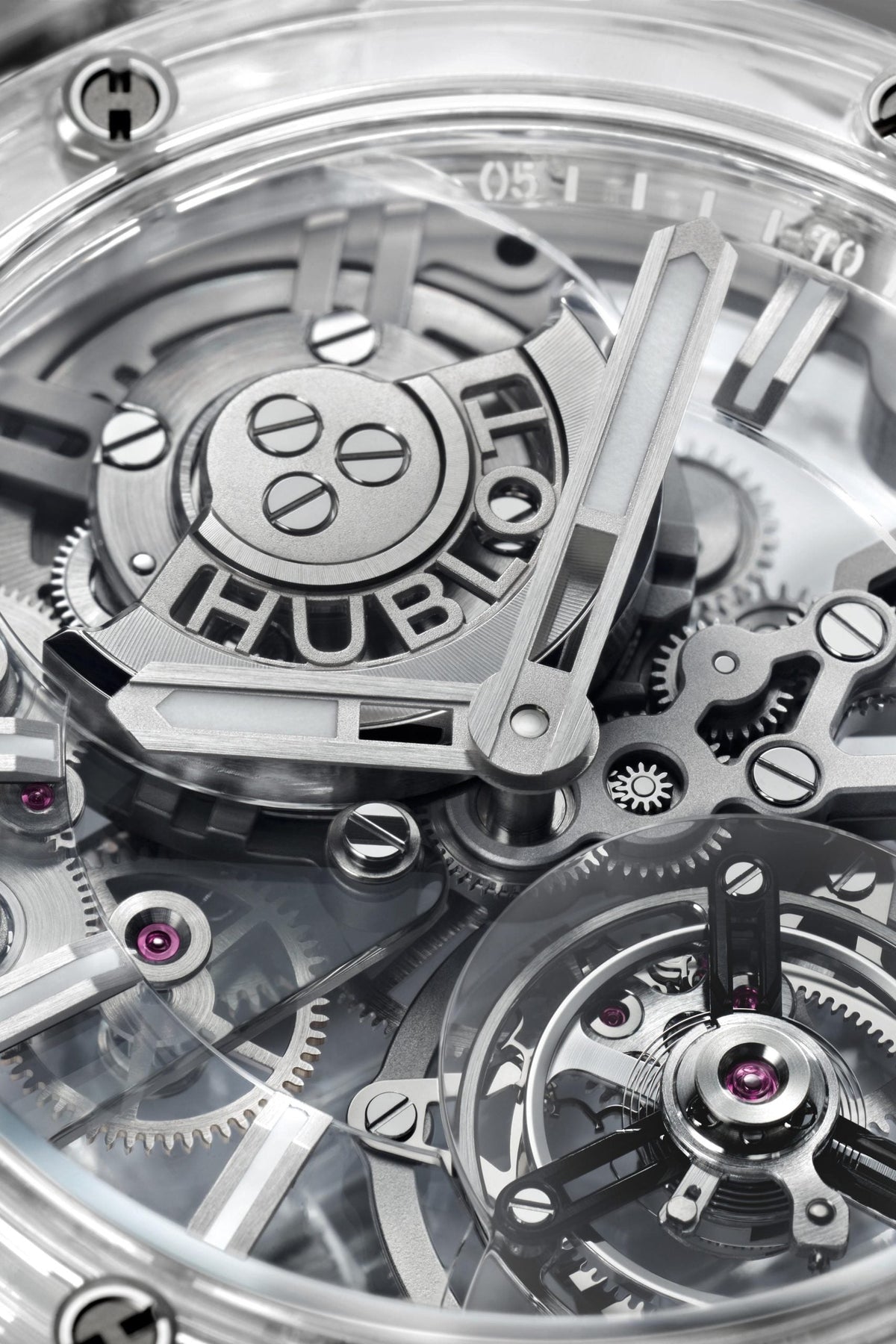 HB Big Bang INTEGRATED TOURBILLON FULL SAPPHIRE Ref# 455.JX.0120.JX