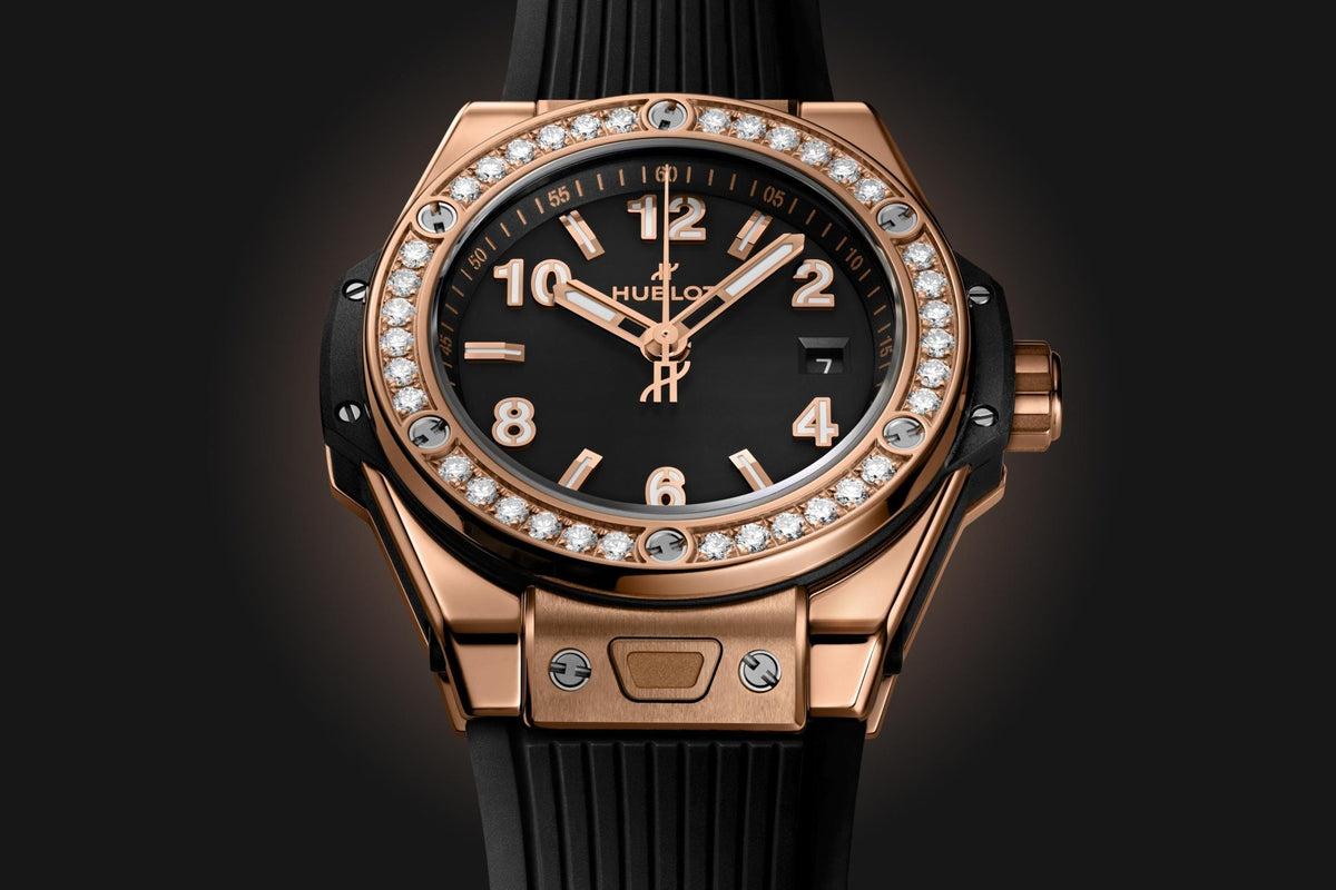 HB Big Bang ONE CLICK KING GOLD DIAMONDS Ref# 485.OX.1180.RX.1204