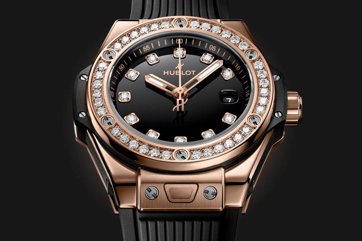 HB Big Bang ONE CLICK KING GOLD DIAMONDS Ref# 485.OX.1280.RX.1204