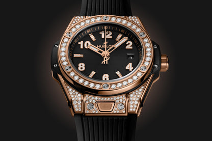 HB Big Bang ONE CLICK KING GOLD PAVÉ Ref# 485.OX.1180.RX.1604