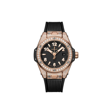 HB Big Bang ONE CLICK KING GOLD PAVÉ Ref# 485.OX.1180.RX.1604
