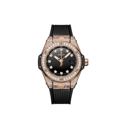 HB Big Bang ONE CLICK KING GOLD PAVÉ Ref# 485.OX.1280.RX.1604