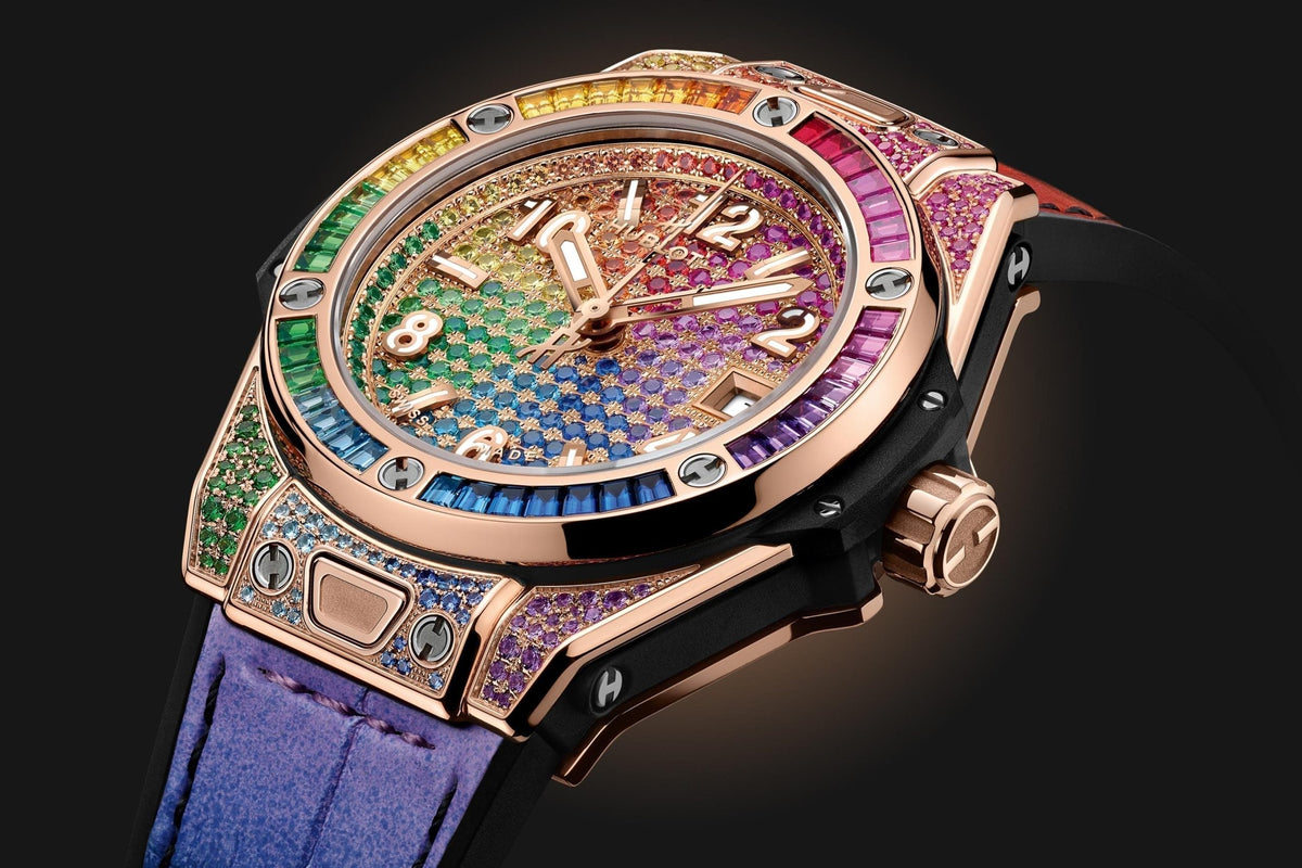 HB Big Bang ONE CLICK KING GOLD RAINBOW Ref# 485.OX.9900.LR.0999