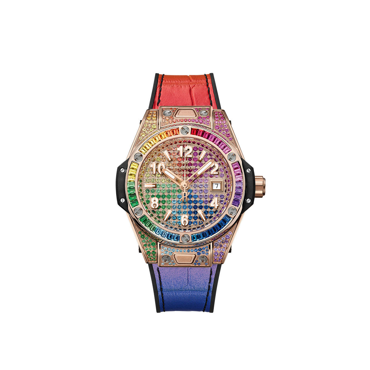 HB Big Bang ONE CLICK KING GOLD RAINBOW Ref# 485.OX.9900.LR.0999