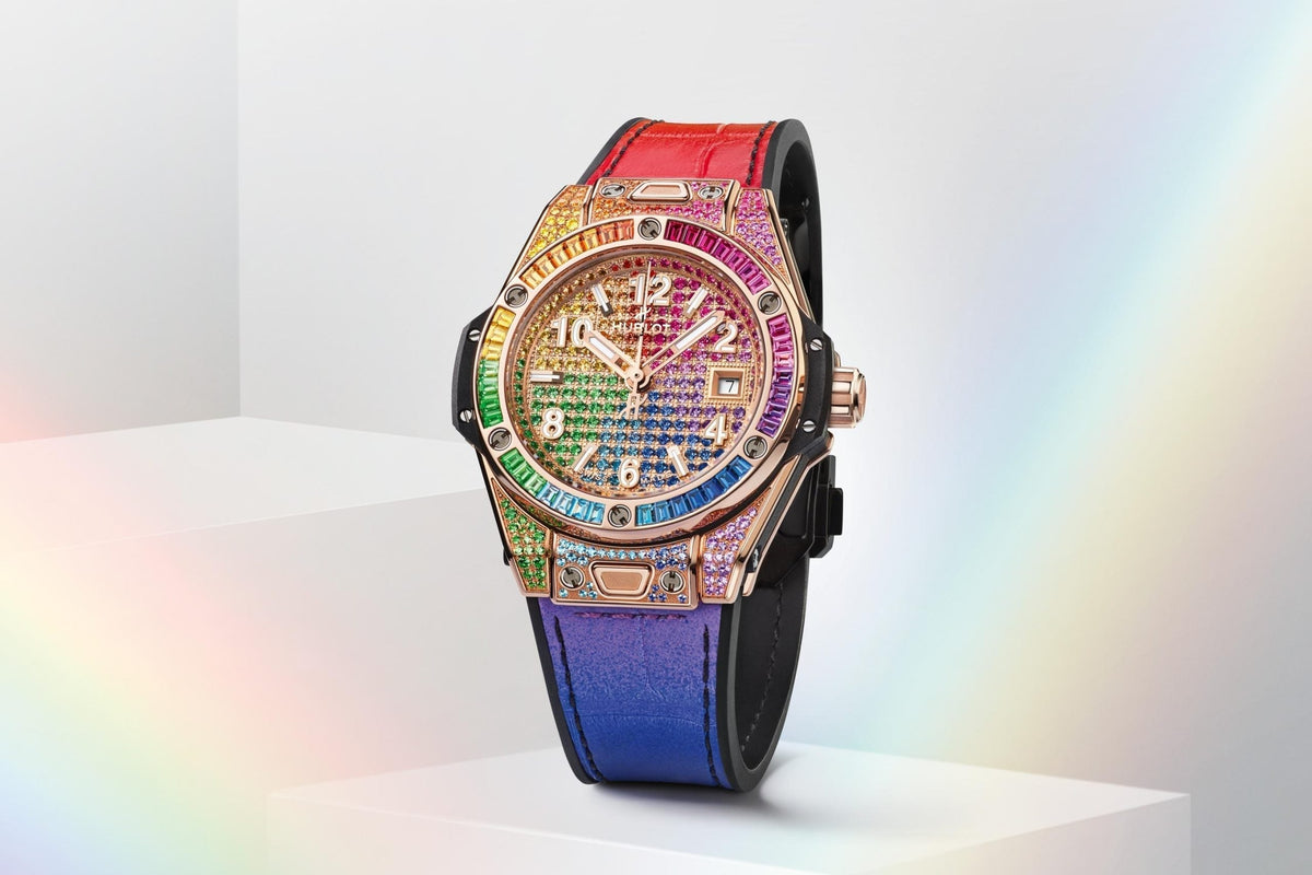 HB Big Bang ONE CLICK KING GOLD RAINBOW Ref# 485.OX.9900.LR.0999
