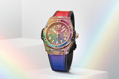HB Big Bang ONE CLICK KING GOLD RAINBOW Ref# 485.OX.9900.LR.0999