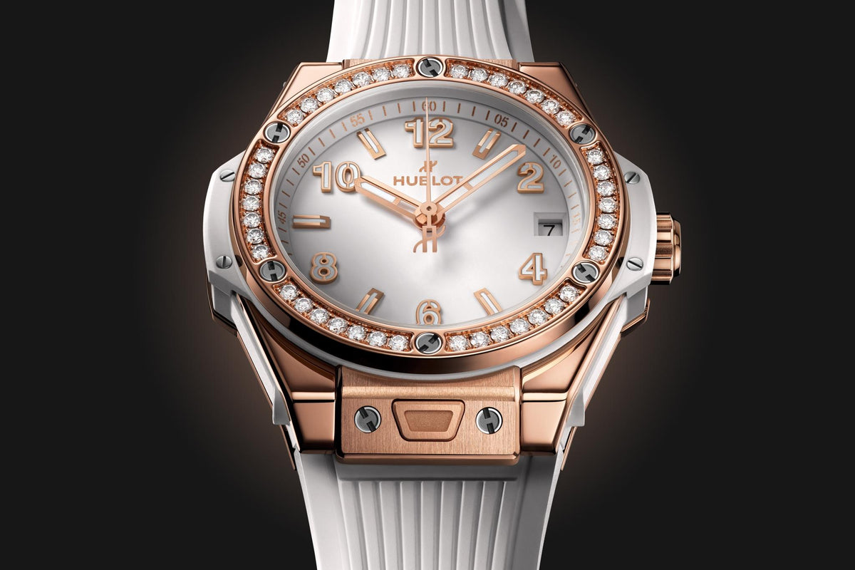 HB Big Bang ONE CLICK KING GOLD WHITE DIAMONDS Ref# 465.OE.2080.RW\\.1204