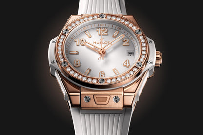 HB Big Bang ONE CLICK KING GOLD WHITE DIAMONDS Ref# 465.OE.2080.RW\\.1204