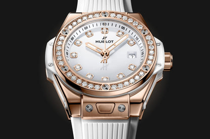 HB Big Bang ONE CLICK KING GOLD WHITE DIAMONDS Ref# 485.OE.2210.RW\\.1204