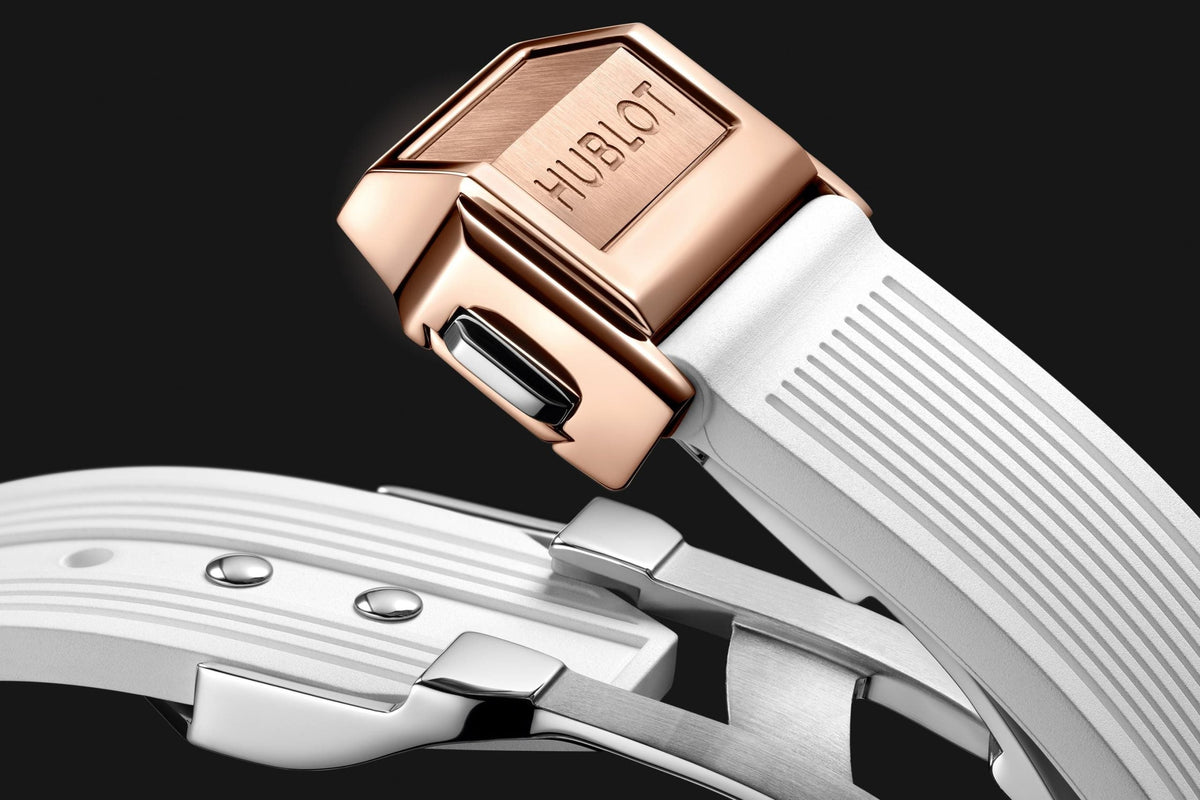 HB Big Bang ONE CLICK KING GOLD WHITE FULL PAVÉ Ref# 485.OE.9000.RW\\.1604
