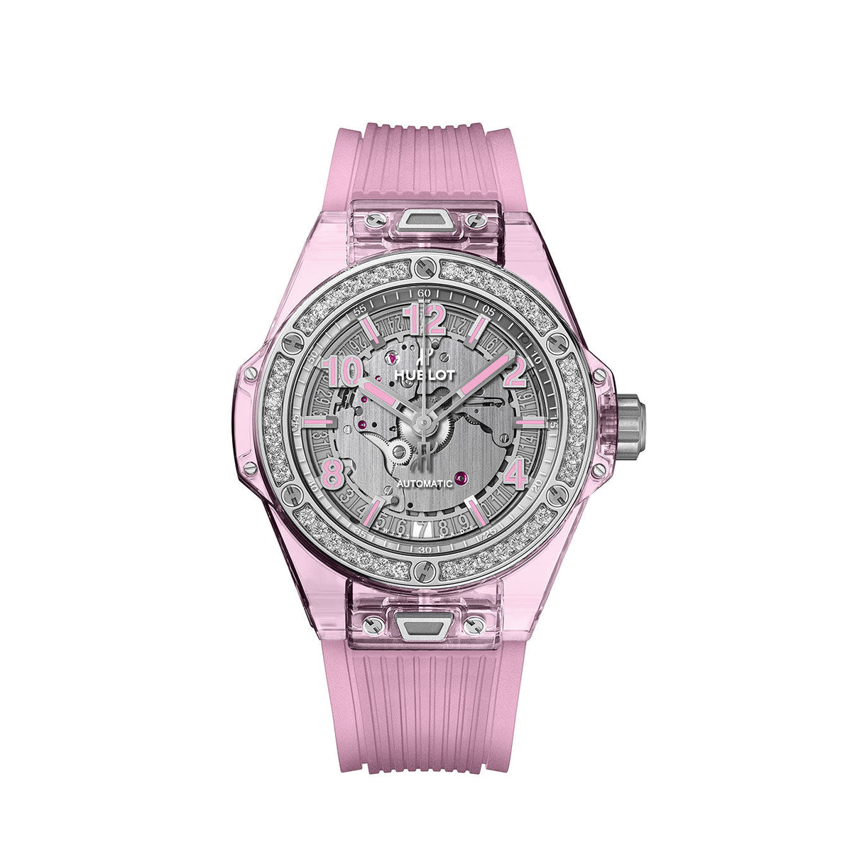 HB Big Bang ONE CLICK PINK SAPPHIRE DIAMONDS Ref# 465.JP.4802.RT.1204
