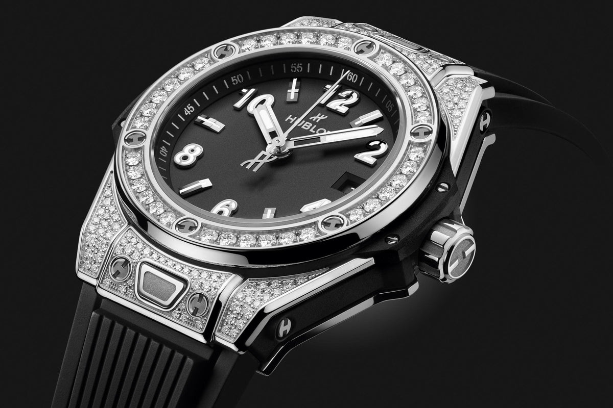 HB Big Bang ONE CLICK STEEL PAVÉ Ref# 485.SX.1170.RX.1604