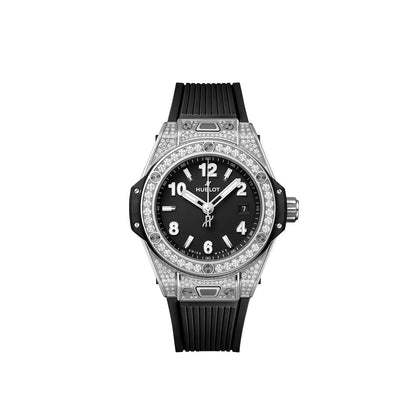 HB Big Bang ONE CLICK STEEL PAVÉ Ref# 485.SX.1170.RX.1604