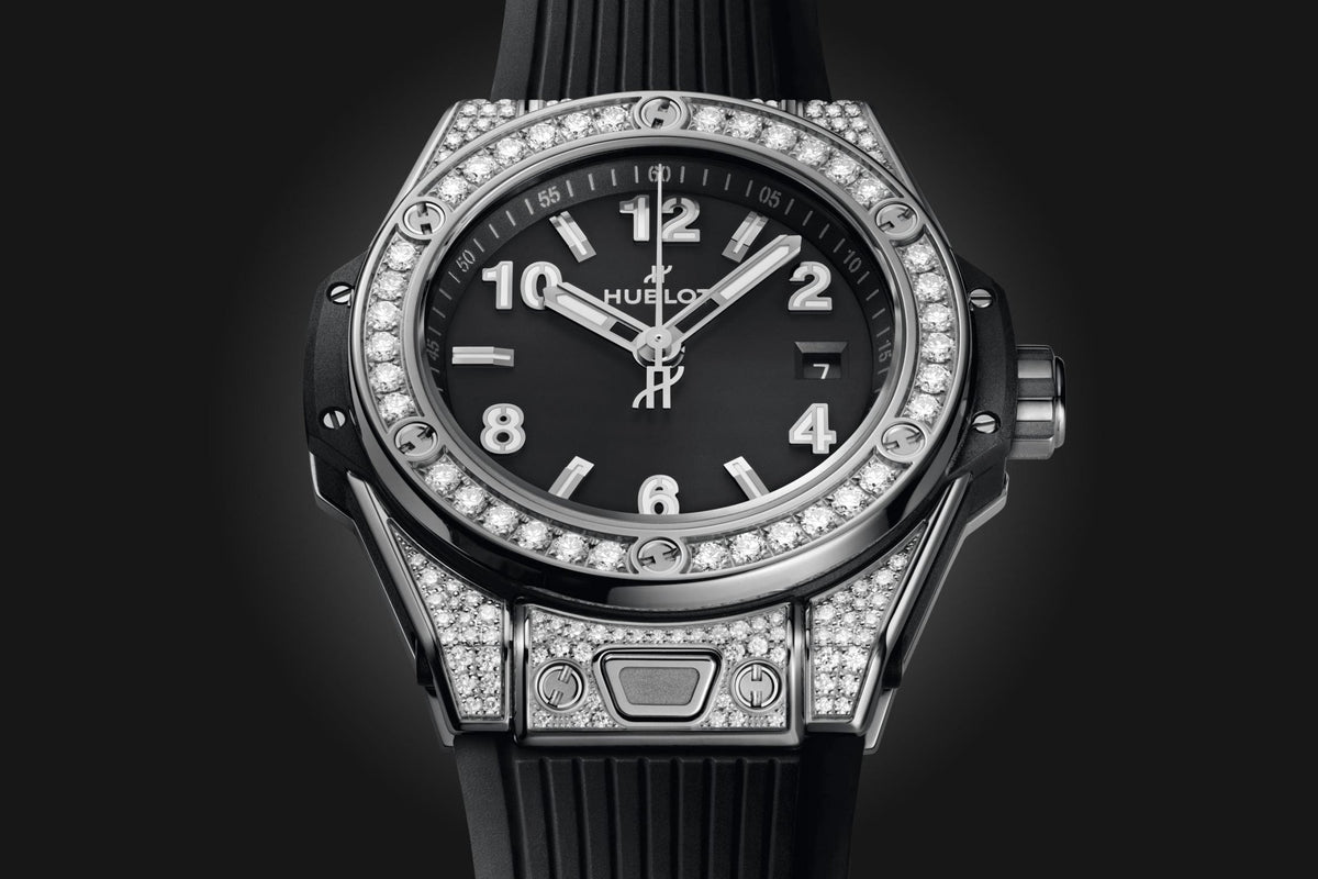 HB Big Bang ONE CLICK STEEL PAVÉ Ref# 485.SX.1170.RX.1604