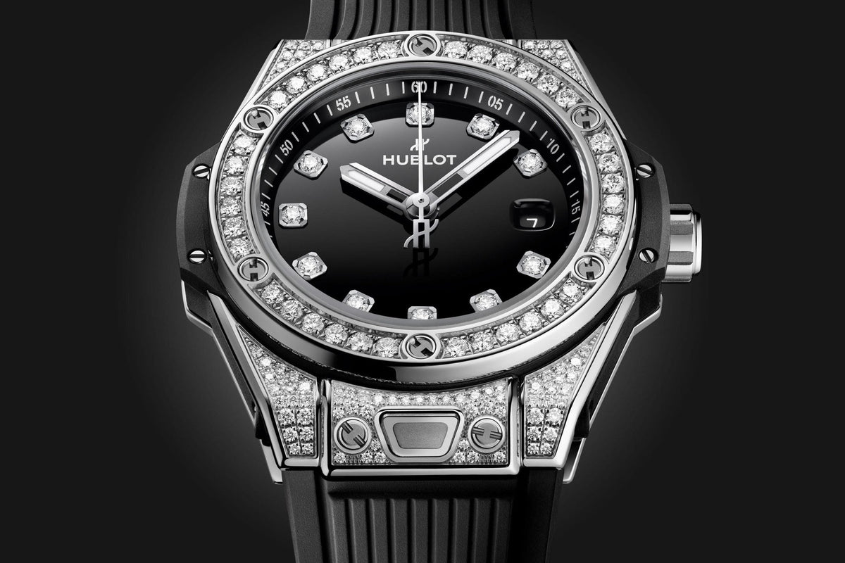 HB Big Bang ONE CLICK STEEL PAVÉ Ref# 485.SX.1270.RX.1604