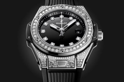 HB Big Bang ONE CLICK STEEL PAVÉ Ref# 485.SX.1270.RX.1604