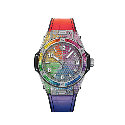 HB Big Bang ONE CLICK STEEL RAINBOW Ref# 465.SX.9900.LR.0999