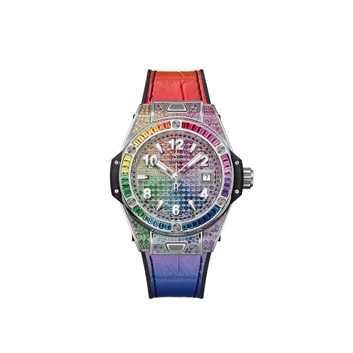 HB Big Bang ONE CLICK STEEL RAINBOW Ref# 485.SX.9900.LR.0999