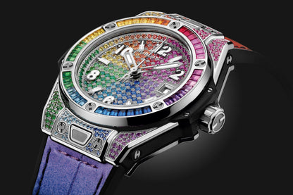 HB Big Bang ONE CLICK STEEL RAINBOW Ref# 485.SX.9900.LR.0999