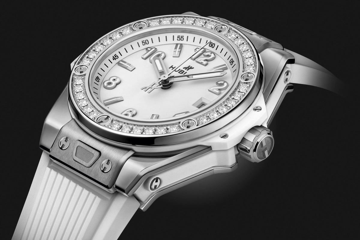 HB Big Bang ONE CLICK STEEL WHITE DIAMONDS Ref# 485.SE.2010.RW\\.1204