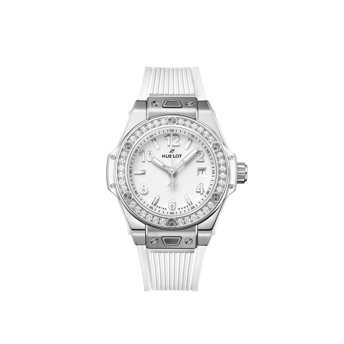 HB Big Bang ONE CLICK STEEL WHITE DIAMONDS Ref# 485.SE.2010.RW\\.1204