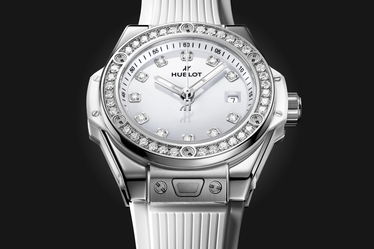 HB Big Bang ONE CLICK STEEL WHITE DIAMONDS Ref# 485.SE.2210.RW\\.1204