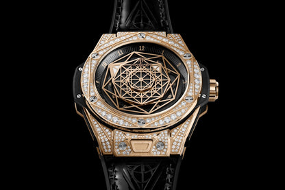 HB Big Bang SANG BLEU KING GOLD PAVÉ Ref# 465.OS.1118.VR.1704.MXM18