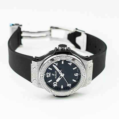 HB Big Bang, Steel Pave, 38 mm, Ref# 361.SX.1270.RX.1704