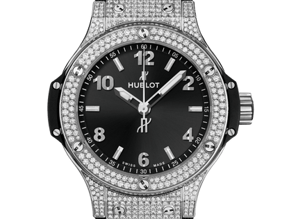 HB Big Bang, Steel Pave, 38 mm, Ref# 361.SX.1270.RX.1704