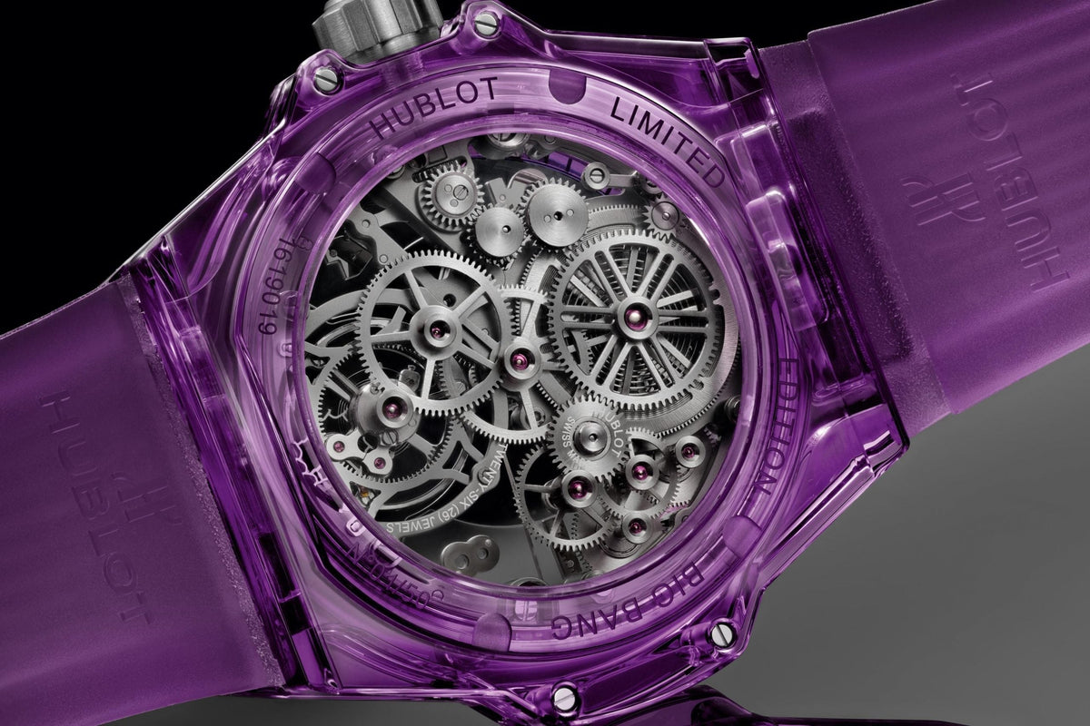 HB Big Bang TOURBILLON AUTOMATIC PURPLE SAPPHIRE Ref# 429.JM.0120.RT