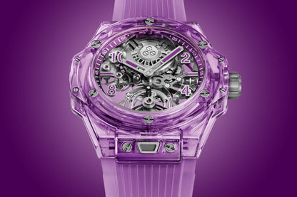 HB Big Bang TOURBILLON AUTOMATIC PURPLE SAPPHIRE Ref# 429.JM.0120.RT