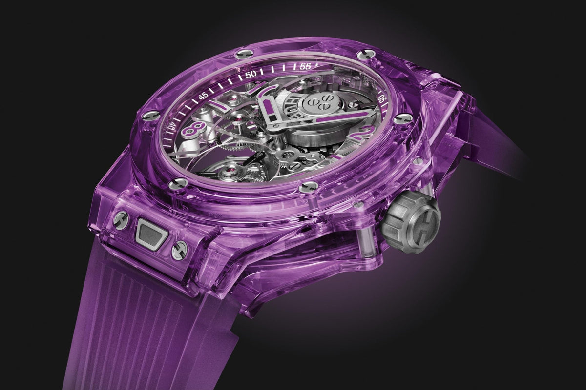 HB Big Bang TOURBILLON AUTOMATIC PURPLE SAPPHIRE Ref# 429.JM.0120.RT
