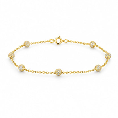 Ilaria 18K Gold Plated 925 Sterling Silver Cubic Zirconia Bracelet