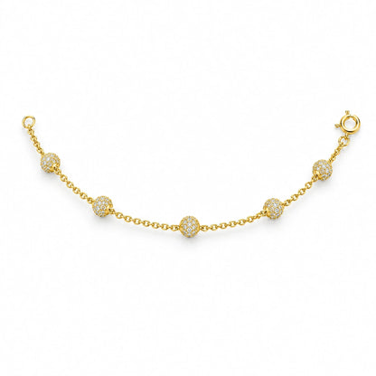 Ilaria 18K Gold Plated 925 Sterling Silver Cubic Zirconia Bracelet