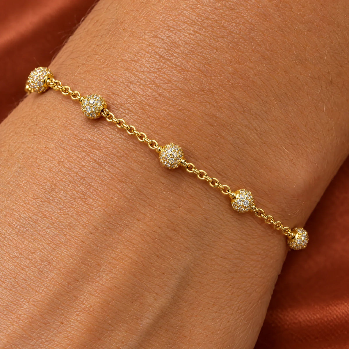 Ilaria 18K Gold Plated 925 Sterling Silver Cubic Zirconia Bracelet