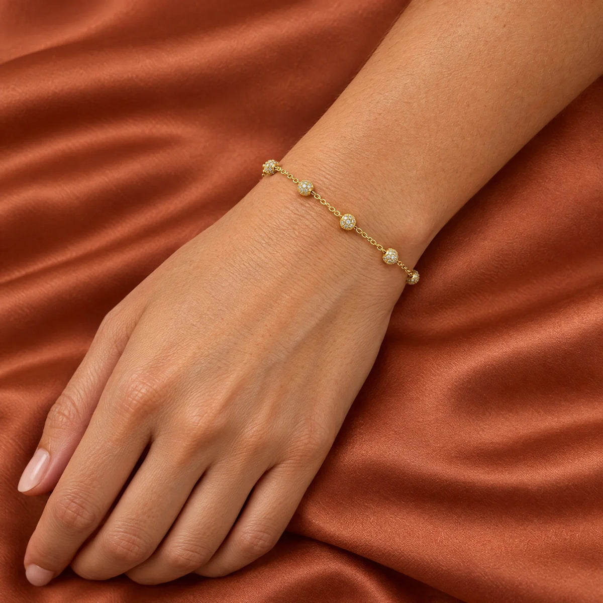 Ilaria 18K Gold Plated 925 Sterling Silver Cubic Zirconia Bracelet