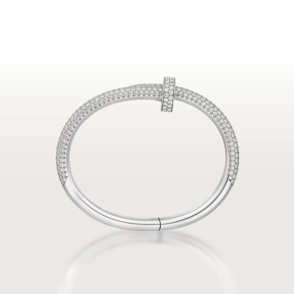 18K White Gold Diamonds Cartier Juste un Clou Large Model Bracelet