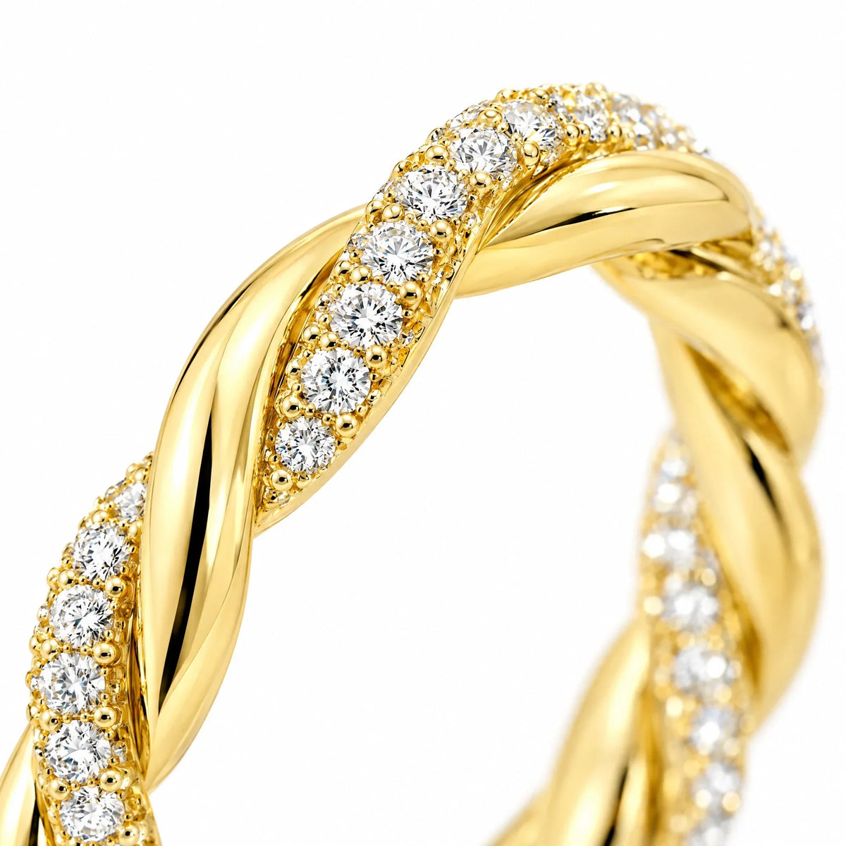 Isolde 18K Gold Plated 925 Sterling Silver Cubic Zirconia Twist Ring