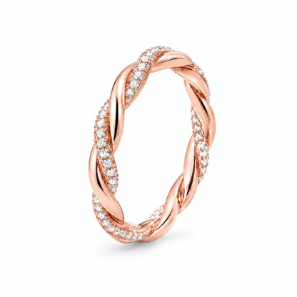 Isolde 18K Gold Plated 925 Sterling Silver Cubic Zirconia Twist Ring