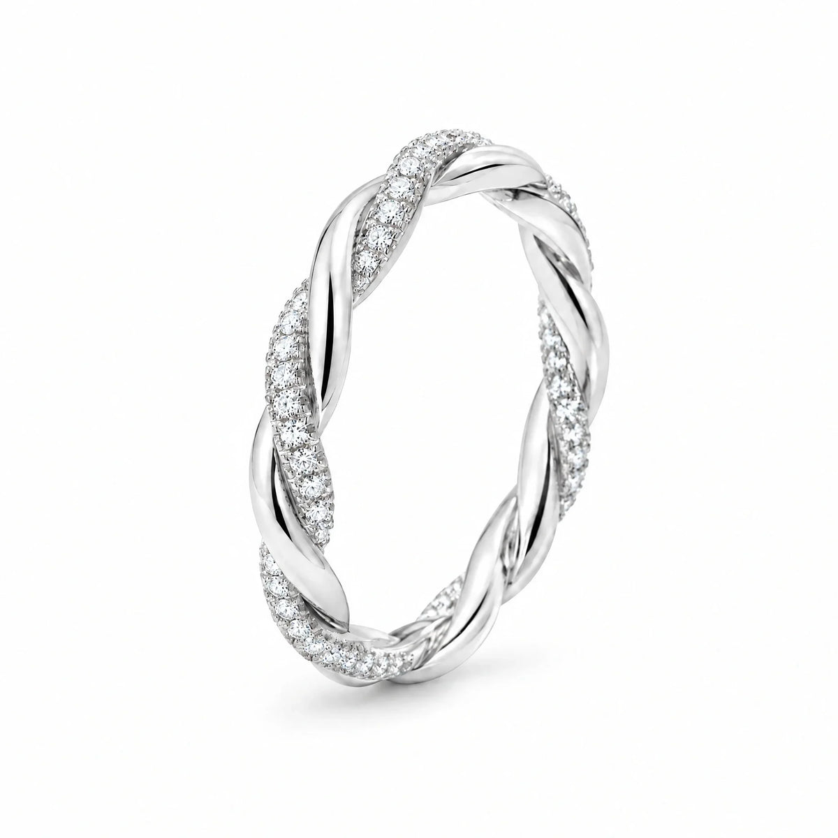Isolde 18K Gold Plated 925 Sterling Silver Cubic Zirconia Twist Ring