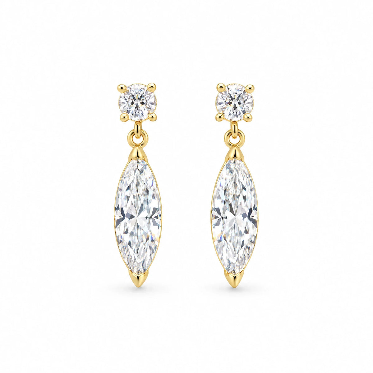 Liana 18K Gold Plated 925 Sterling Silver Cubic Zirconia Drop Earrings