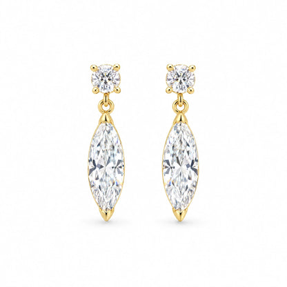 Liana 18K Gold Plated 925 Sterling Silver Cubic Zirconia Drop Earrings