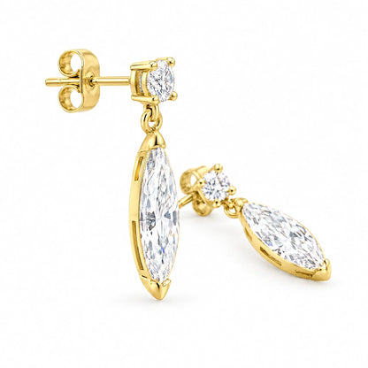 Liana 18K Gold Plated 925 Sterling Silver Cubic Zirconia Drop Earrings