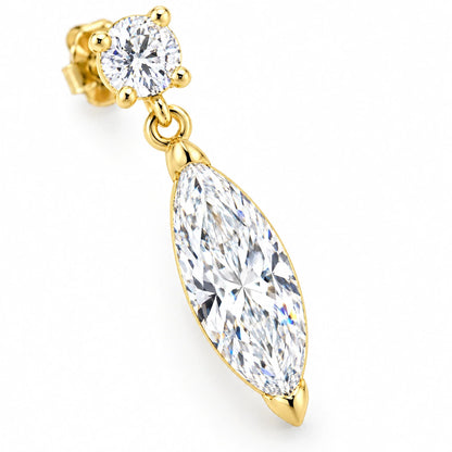 Liana 18K Gold Plated 925 Sterling Silver Cubic Zirconia Drop Earrings
