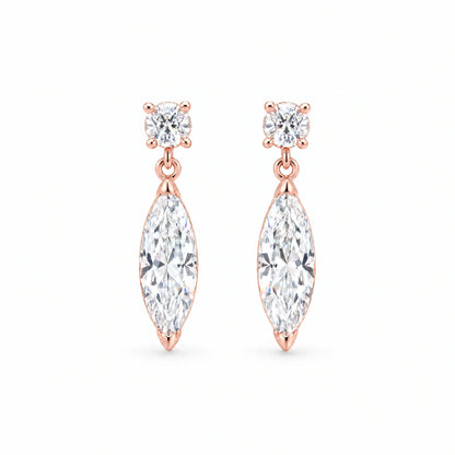 Liana 18K Gold Plated 925 Sterling Silver Cubic Zirconia Drop Earrings