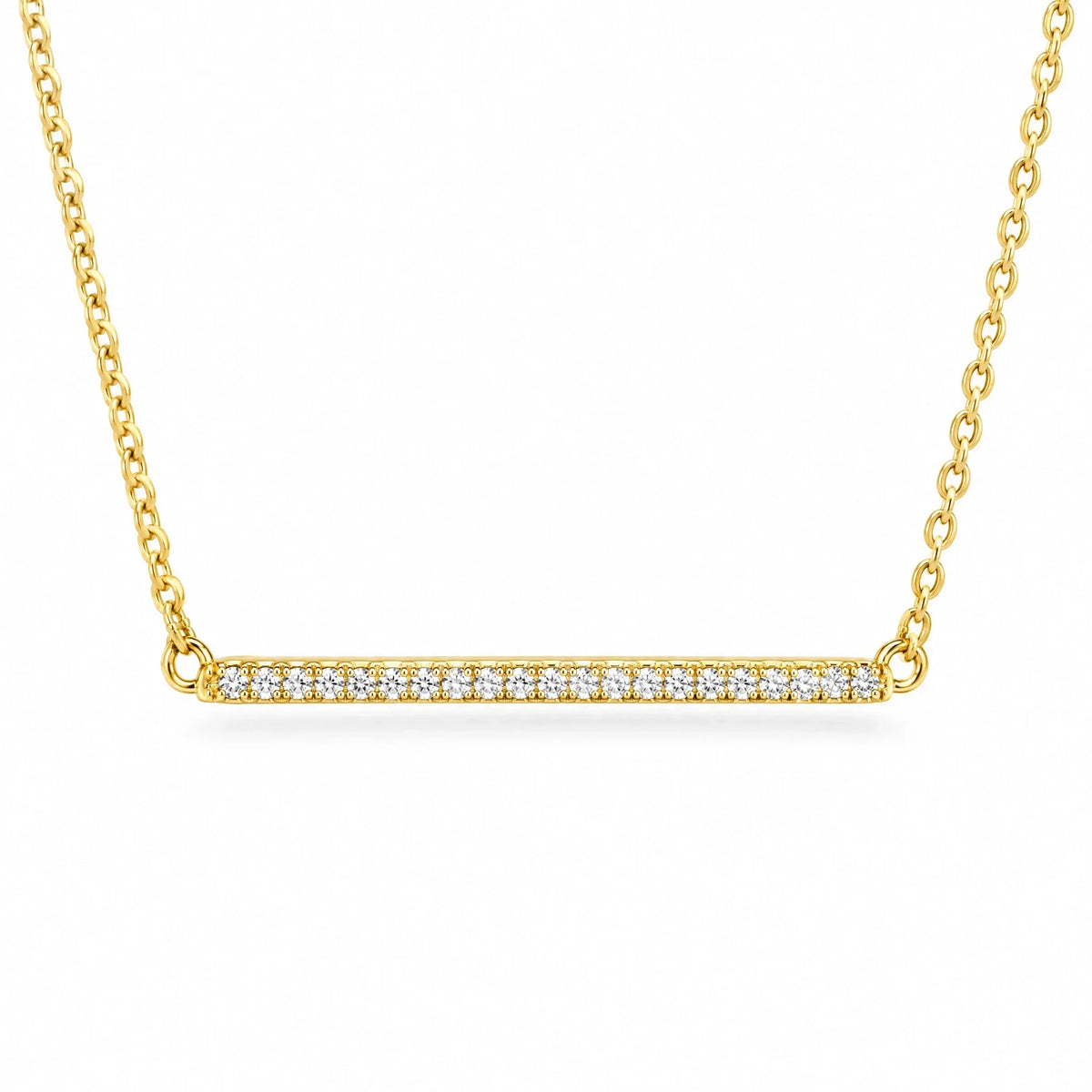 Linea 18K Gold Plated 925 Sterling Silver Cubic Zirconia Necklace